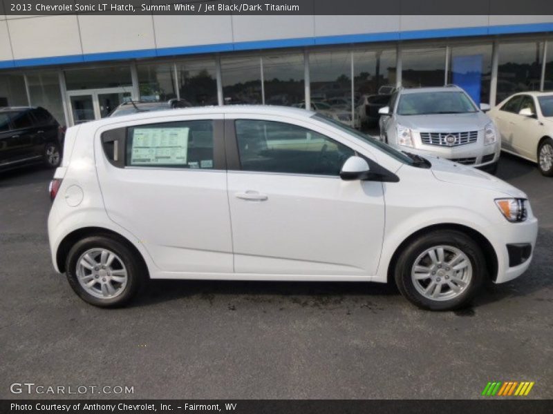 Summit White / Jet Black/Dark Titanium 2013 Chevrolet Sonic LT Hatch