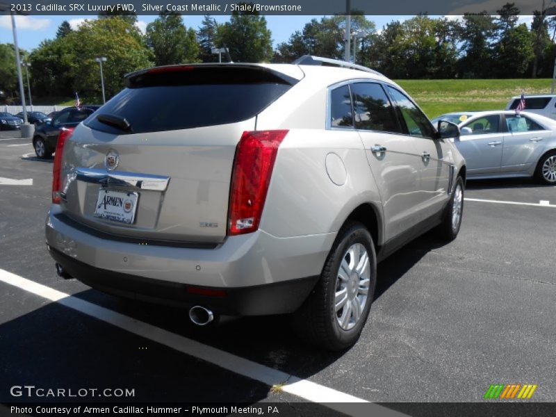 Silver Coast Metallic / Shale/Brownstone 2013 Cadillac SRX Luxury FWD