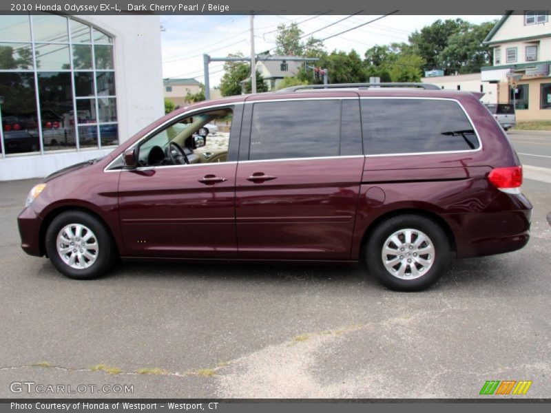 Dark Cherry Pearl / Beige 2010 Honda Odyssey EX-L