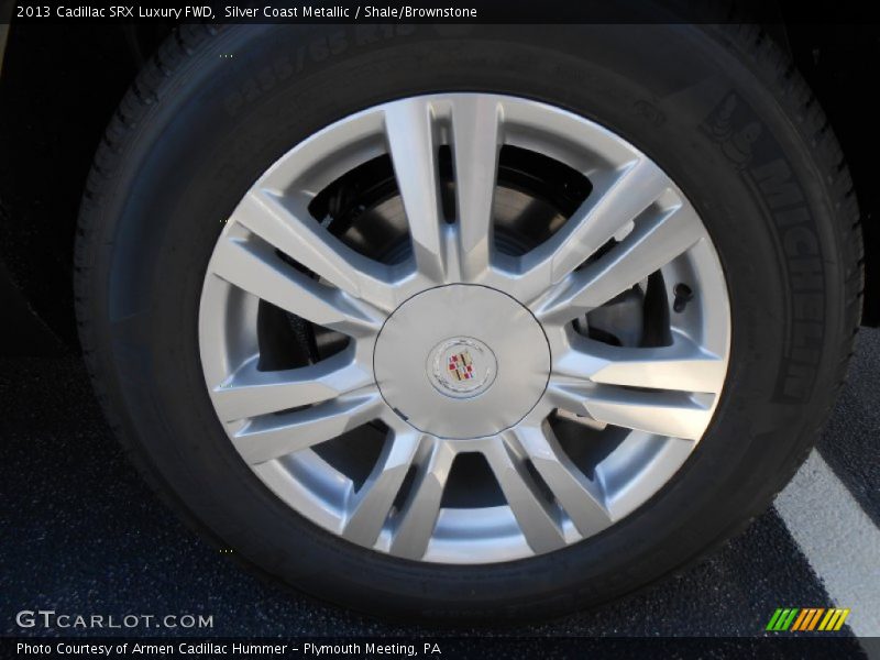 Silver Coast Metallic / Shale/Brownstone 2013 Cadillac SRX Luxury FWD