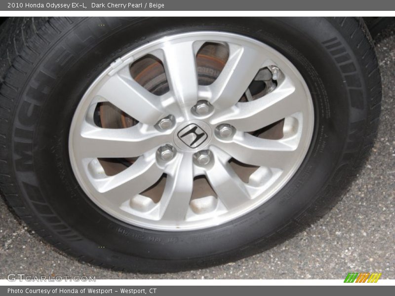 Dark Cherry Pearl / Beige 2010 Honda Odyssey EX-L