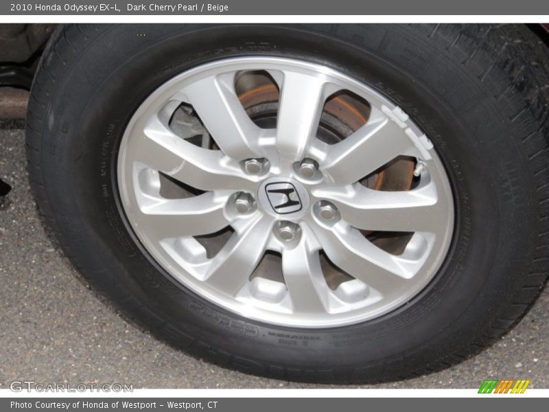 Dark Cherry Pearl / Beige 2010 Honda Odyssey EX-L