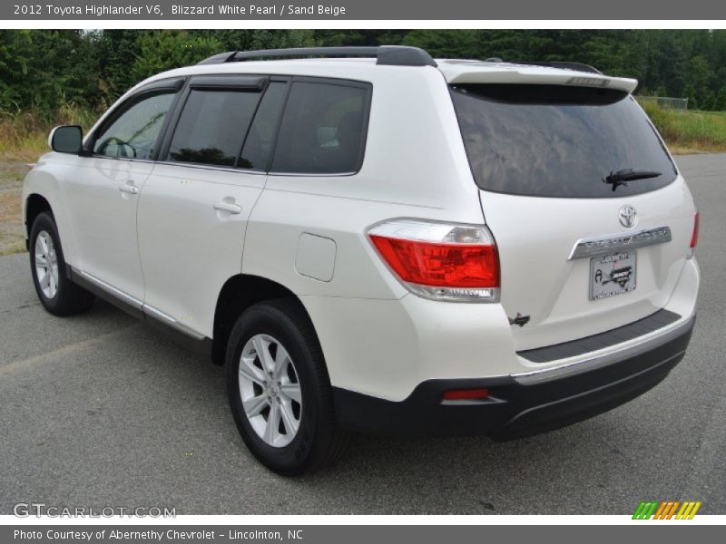 Blizzard White Pearl / Sand Beige 2012 Toyota Highlander V6