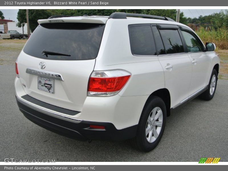 Blizzard White Pearl / Sand Beige 2012 Toyota Highlander V6