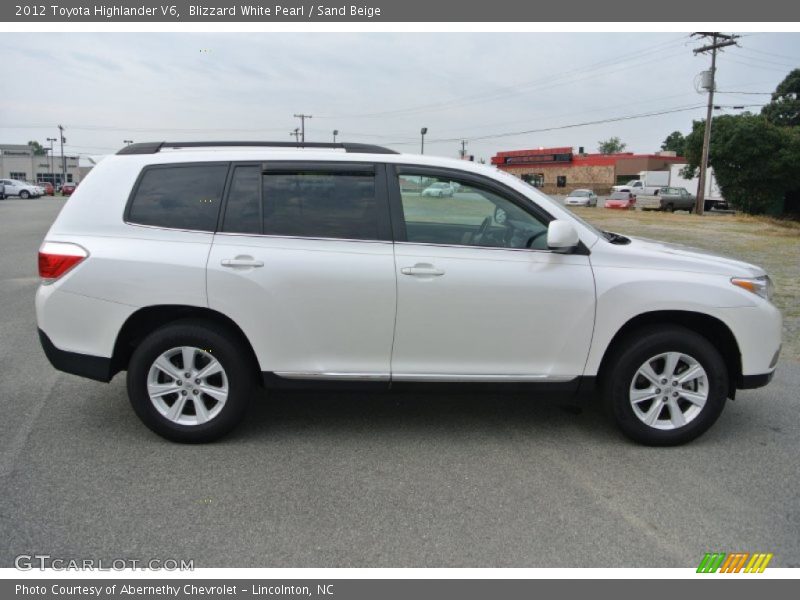 Blizzard White Pearl / Sand Beige 2012 Toyota Highlander V6