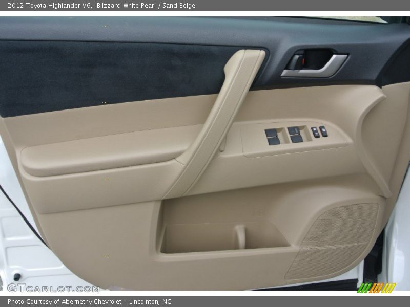 Blizzard White Pearl / Sand Beige 2012 Toyota Highlander V6