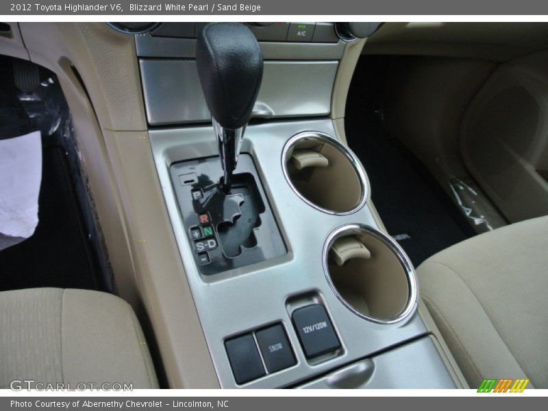 Blizzard White Pearl / Sand Beige 2012 Toyota Highlander V6