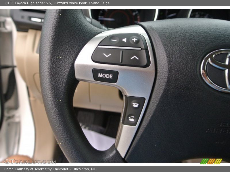 Blizzard White Pearl / Sand Beige 2012 Toyota Highlander V6