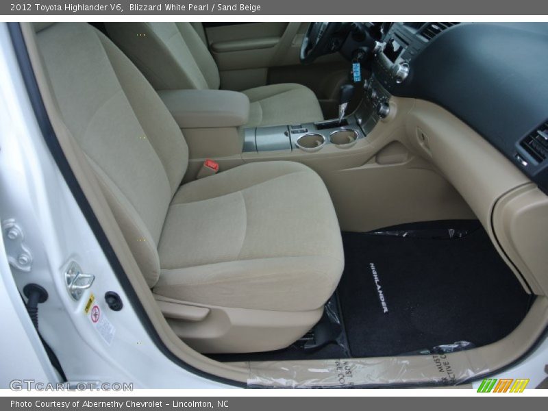 Blizzard White Pearl / Sand Beige 2012 Toyota Highlander V6