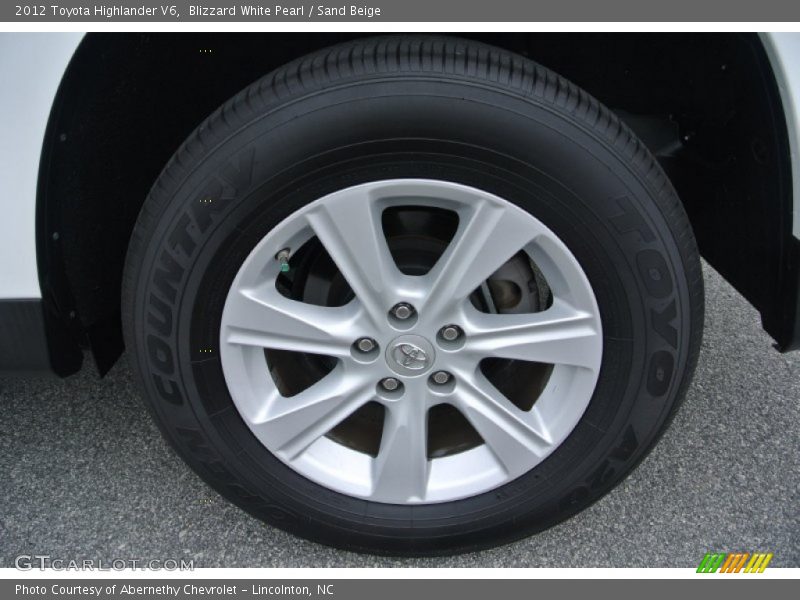 Blizzard White Pearl / Sand Beige 2012 Toyota Highlander V6