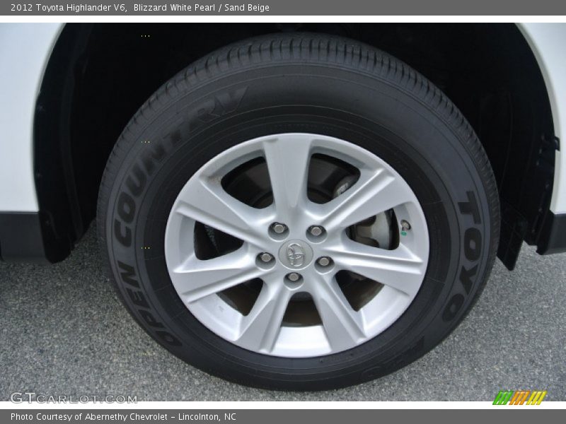 Blizzard White Pearl / Sand Beige 2012 Toyota Highlander V6