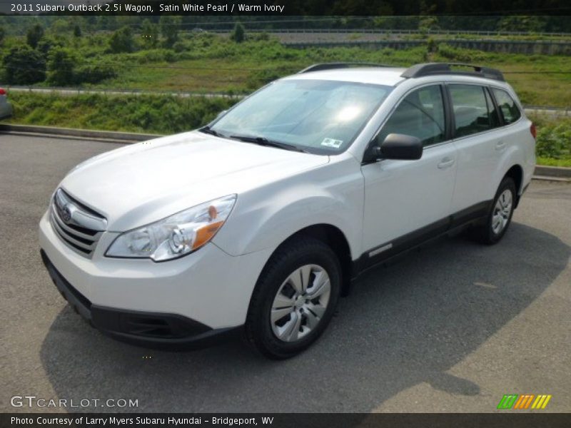 Satin White Pearl / Warm Ivory 2011 Subaru Outback 2.5i Wagon