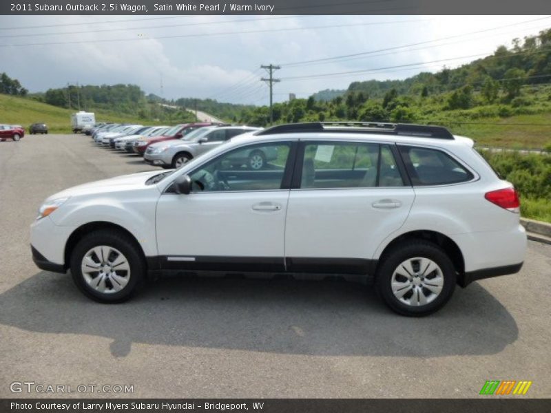 Satin White Pearl / Warm Ivory 2011 Subaru Outback 2.5i Wagon