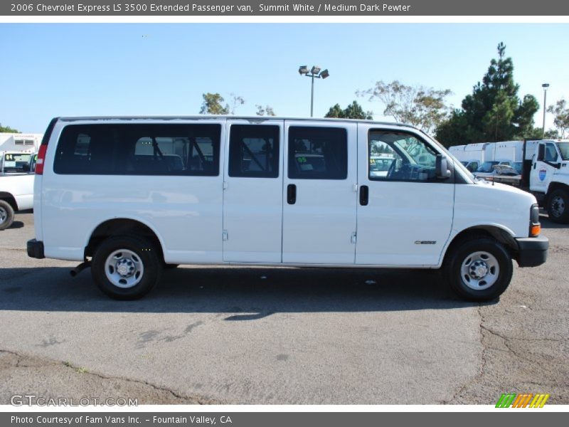 Summit White / Medium Dark Pewter 2006 Chevrolet Express LS 3500 Extended Passenger van