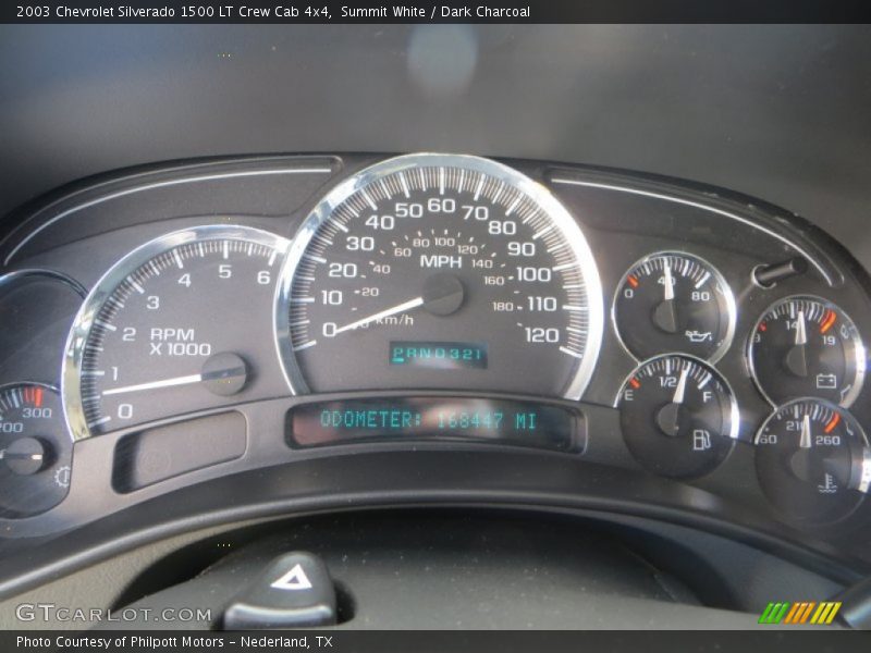 Summit White / Dark Charcoal 2003 Chevrolet Silverado 1500 LT Crew Cab 4x4