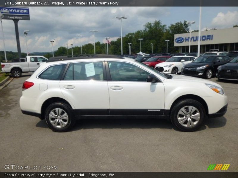Satin White Pearl / Warm Ivory 2011 Subaru Outback 2.5i Wagon