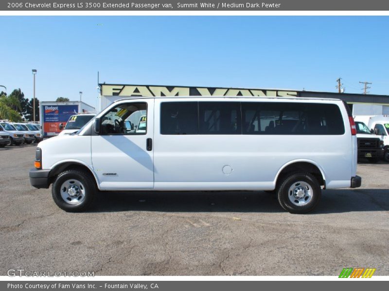 Summit White / Medium Dark Pewter 2006 Chevrolet Express LS 3500 Extended Passenger van