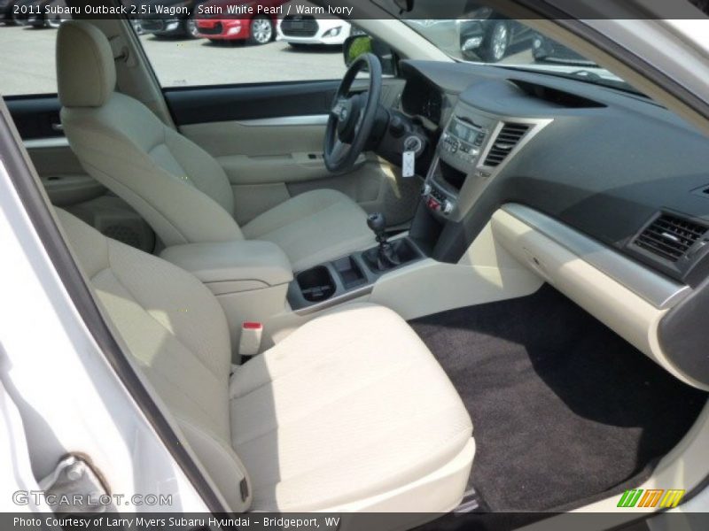 Satin White Pearl / Warm Ivory 2011 Subaru Outback 2.5i Wagon