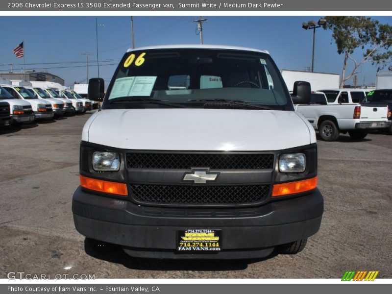 Summit White / Medium Dark Pewter 2006 Chevrolet Express LS 3500 Extended Passenger van