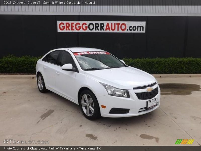 Summit White / Cocoa/Light Neutral 2013 Chevrolet Cruze LT
