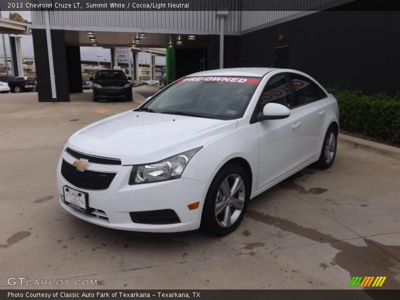 Summit White / Cocoa/Light Neutral 2013 Chevrolet Cruze LT