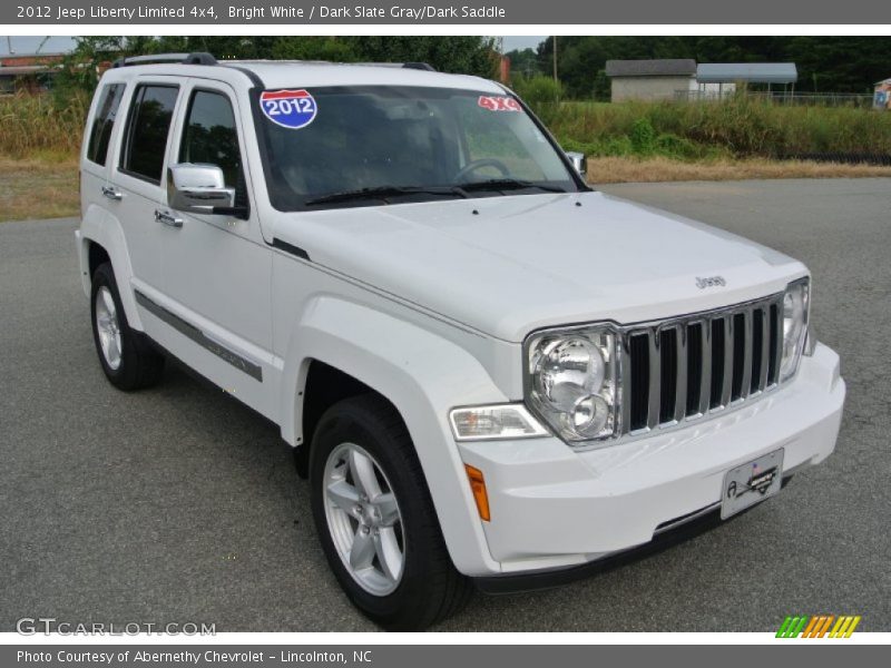 Bright White / Dark Slate Gray/Dark Saddle 2012 Jeep Liberty Limited 4x4