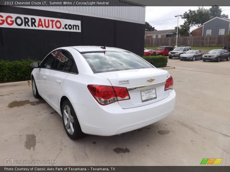 Summit White / Cocoa/Light Neutral 2013 Chevrolet Cruze LT