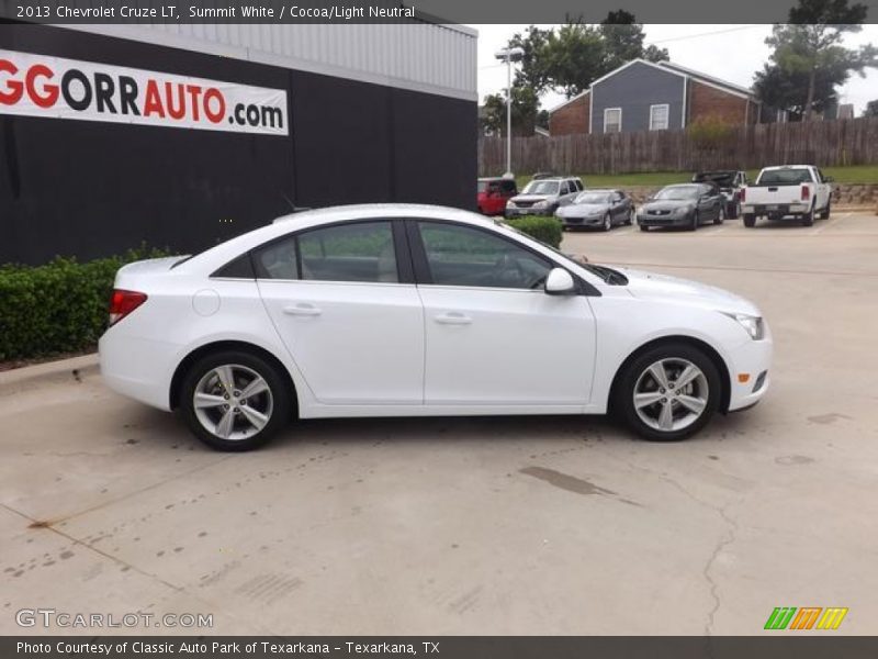 Summit White / Cocoa/Light Neutral 2013 Chevrolet Cruze LT