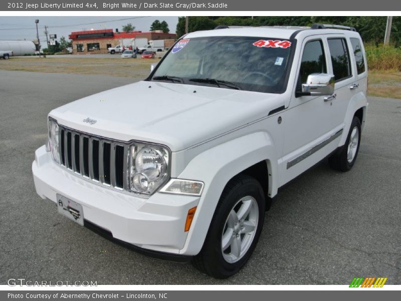 Bright White / Dark Slate Gray/Dark Saddle 2012 Jeep Liberty Limited 4x4
