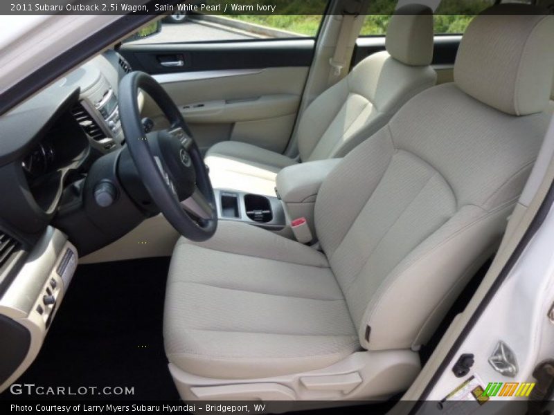 Satin White Pearl / Warm Ivory 2011 Subaru Outback 2.5i Wagon