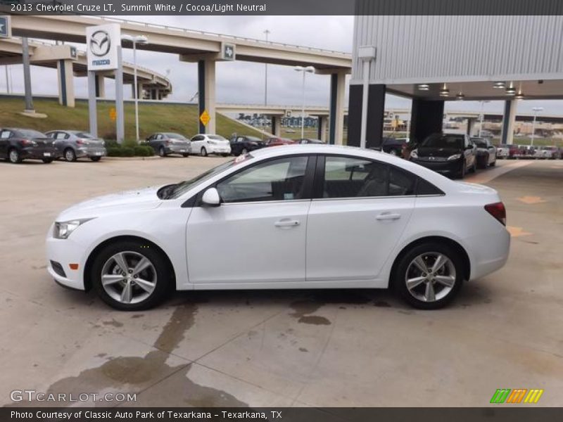 Summit White / Cocoa/Light Neutral 2013 Chevrolet Cruze LT