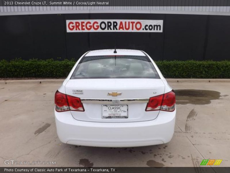 Summit White / Cocoa/Light Neutral 2013 Chevrolet Cruze LT