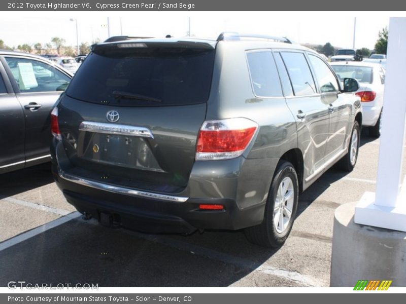 Cypress Green Pearl / Sand Beige 2012 Toyota Highlander V6