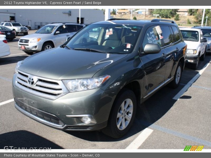 Cypress Green Pearl / Sand Beige 2012 Toyota Highlander V6