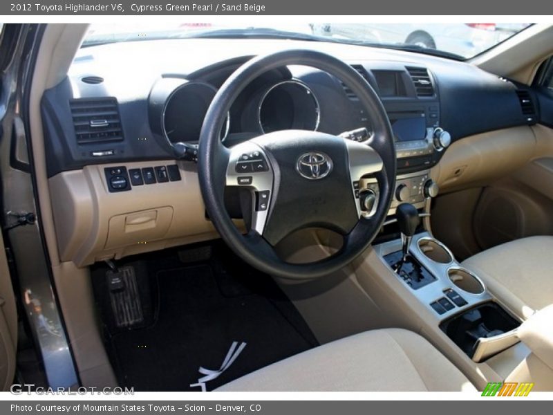 Cypress Green Pearl / Sand Beige 2012 Toyota Highlander V6