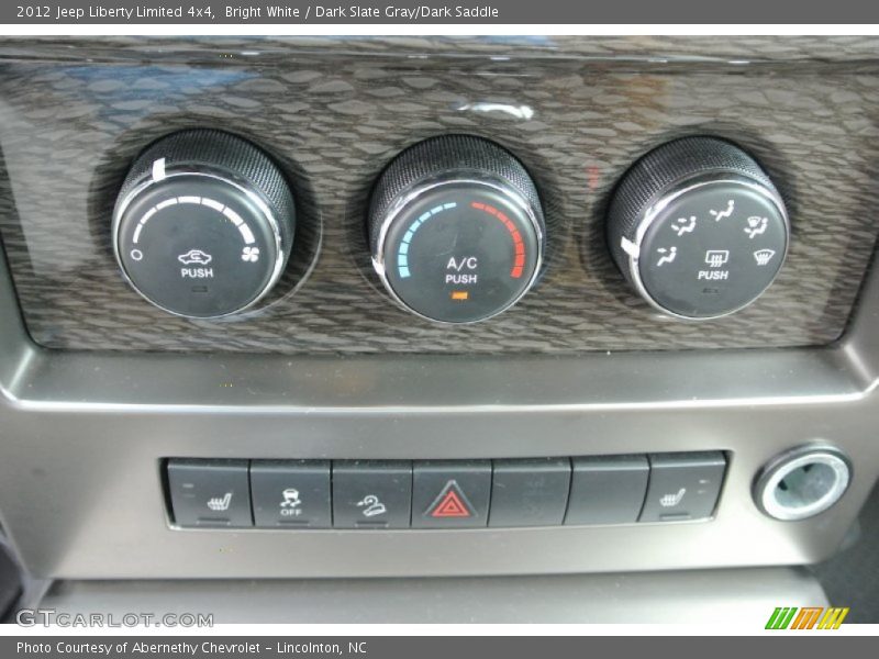 Bright White / Dark Slate Gray/Dark Saddle 2012 Jeep Liberty Limited 4x4