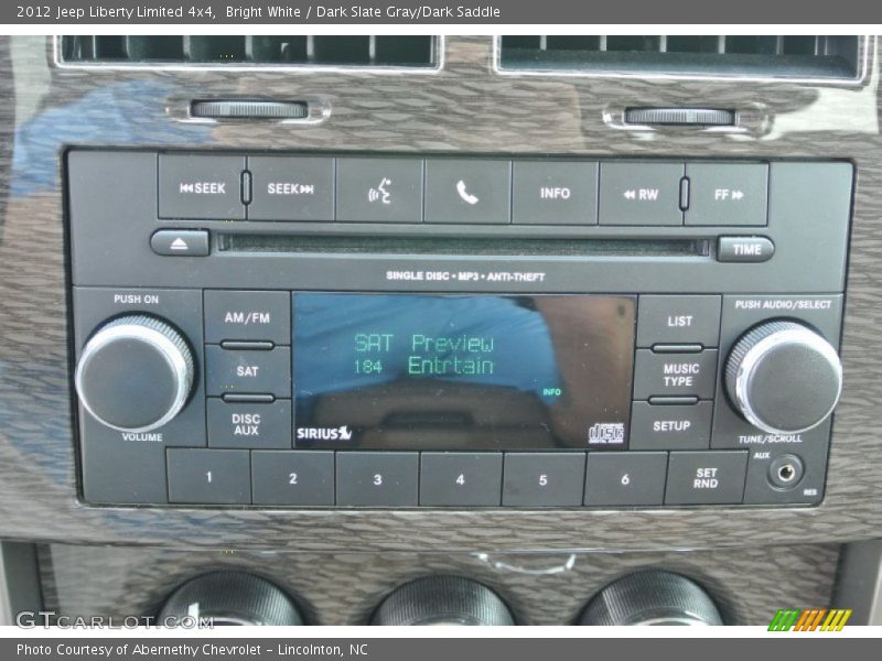 Bright White / Dark Slate Gray/Dark Saddle 2012 Jeep Liberty Limited 4x4