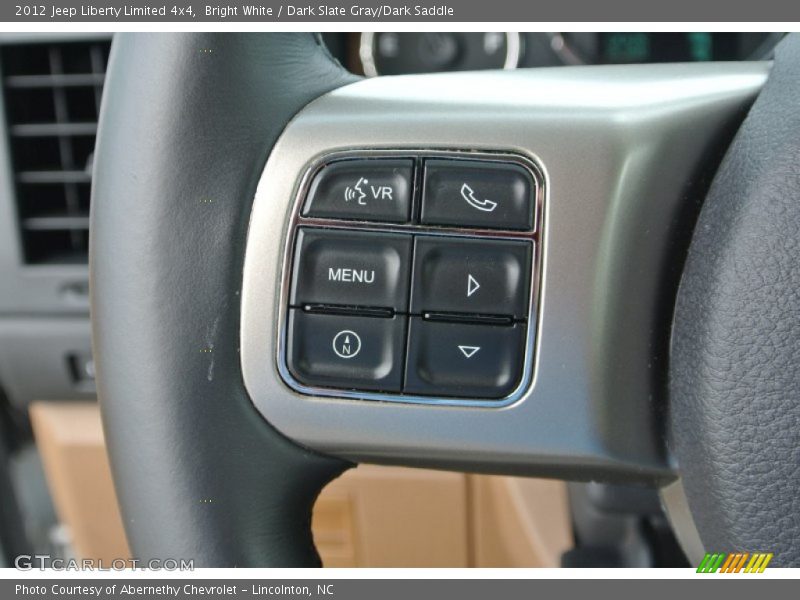 Bright White / Dark Slate Gray/Dark Saddle 2012 Jeep Liberty Limited 4x4