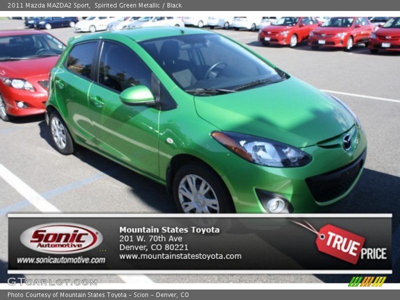 Spirited Green Metallic / Black 2011 Mazda MAZDA2 Sport