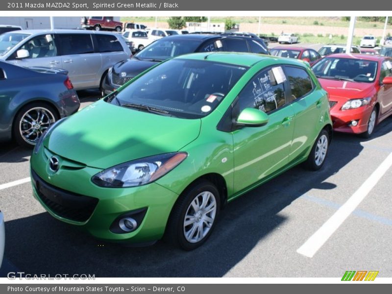 Spirited Green Metallic / Black 2011 Mazda MAZDA2 Sport