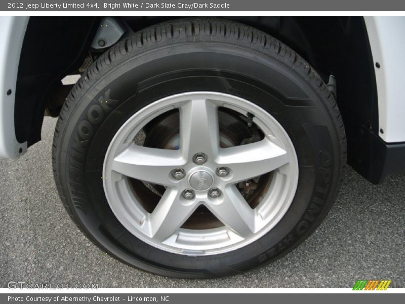 Bright White / Dark Slate Gray/Dark Saddle 2012 Jeep Liberty Limited 4x4