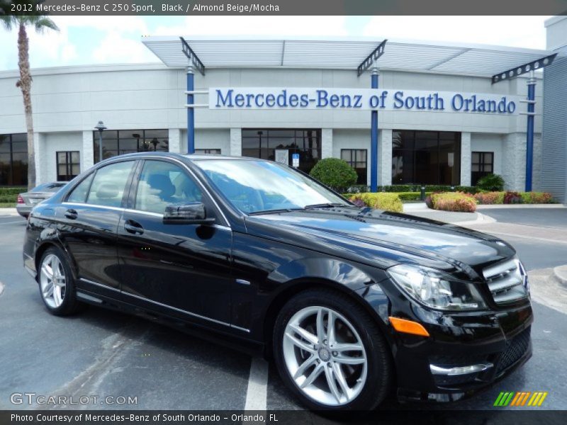 Black / Almond Beige/Mocha 2012 Mercedes-Benz C 250 Sport
