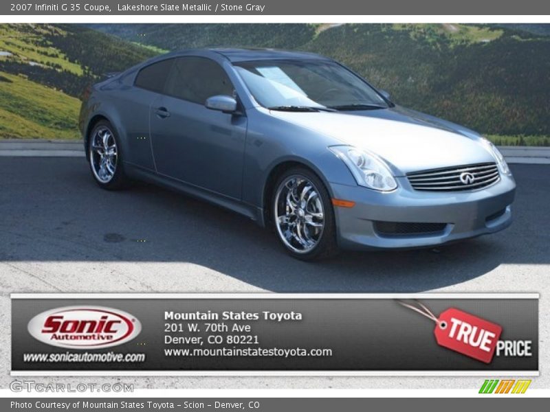 Lakeshore Slate Metallic / Stone Gray 2007 Infiniti G 35 Coupe