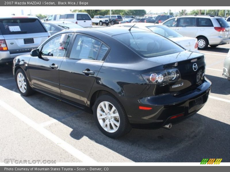 Black Mica / Beige 2007 Mazda MAZDA3 i Sedan