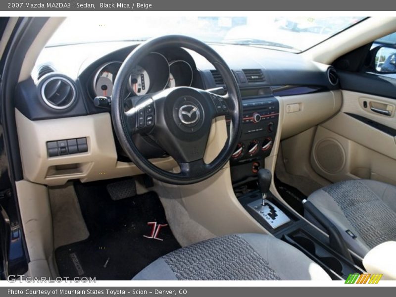 Black Mica / Beige 2007 Mazda MAZDA3 i Sedan