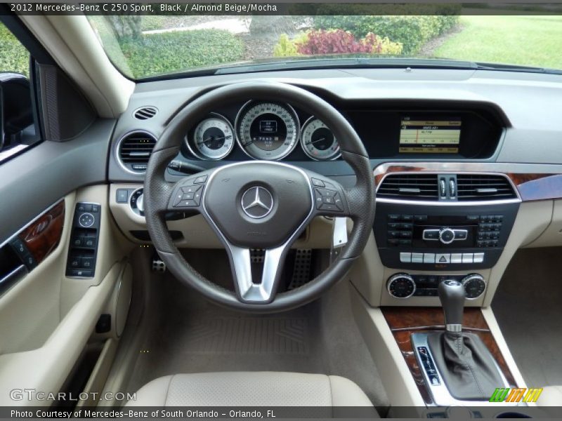 Black / Almond Beige/Mocha 2012 Mercedes-Benz C 250 Sport