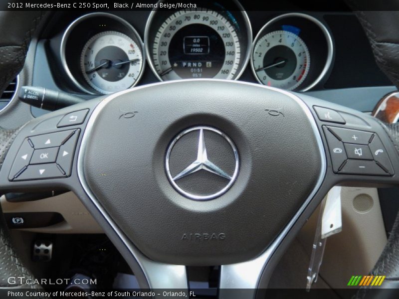 Black / Almond Beige/Mocha 2012 Mercedes-Benz C 250 Sport