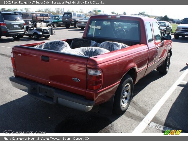 Toreador Red Metallic / Dark Graphite 2002 Ford Ranger XLT SuperCab