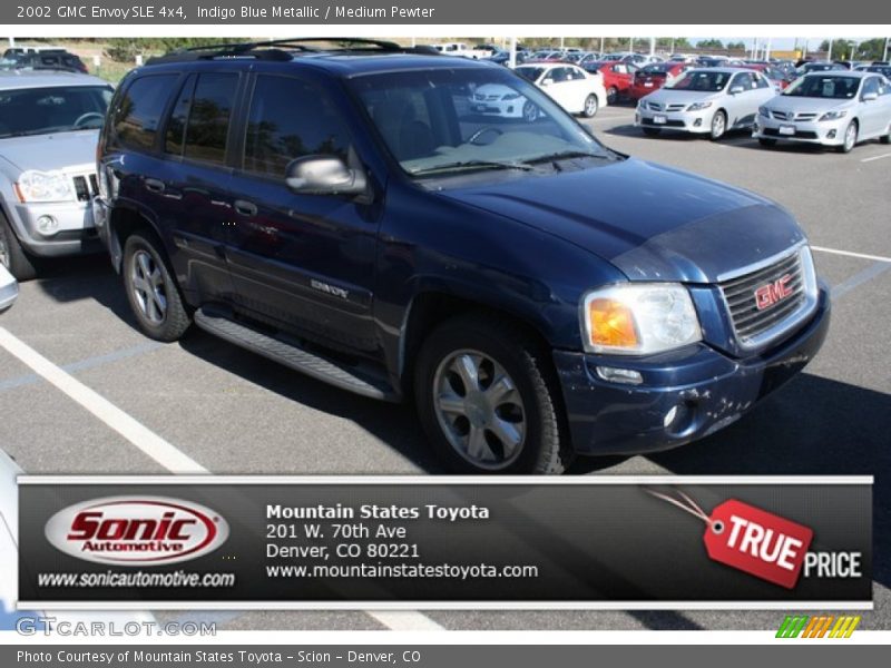 Indigo Blue Metallic / Medium Pewter 2002 GMC Envoy SLE 4x4