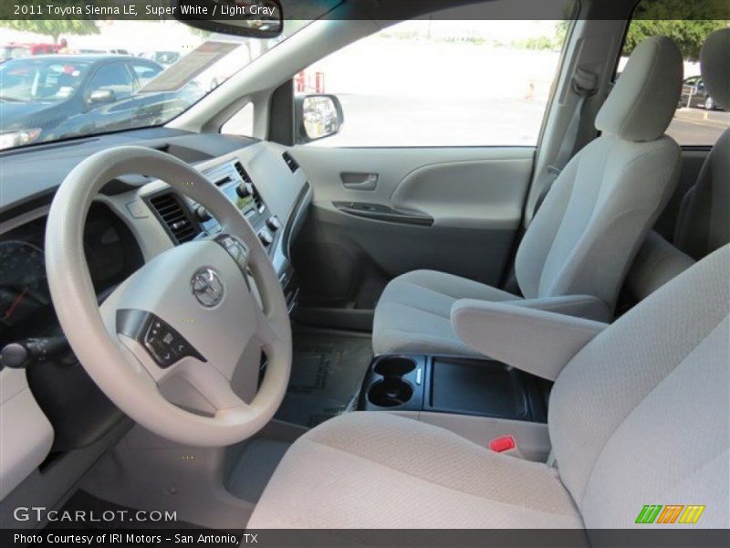 Super White / Light Gray 2011 Toyota Sienna LE